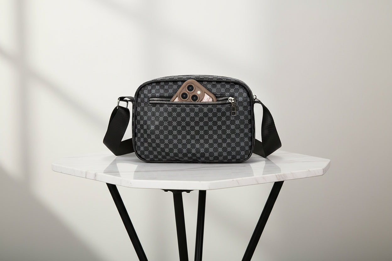 vue arrière de la sacoche homme premium