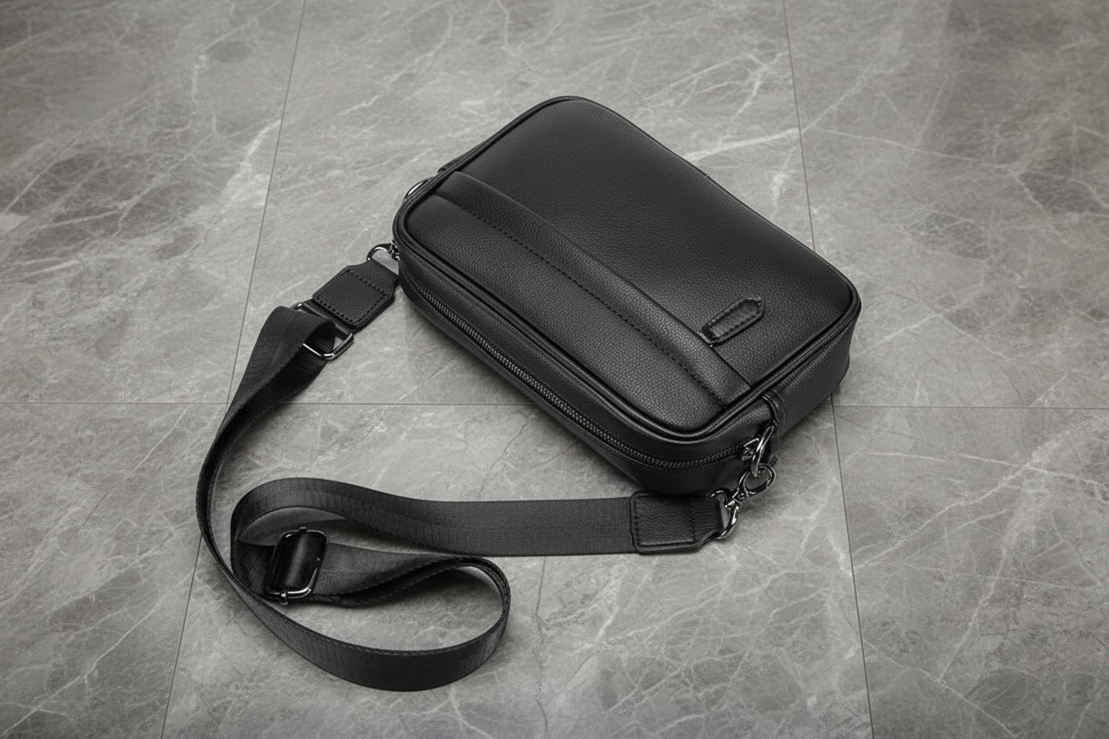 sacoche homme avec sangle bandoulière ajustable pour confort personnalisé