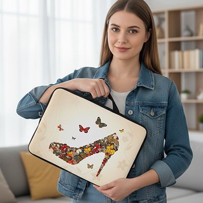 Sacoche ordinateur femme Elégante, anse cousue renforcée garantissant un port confortable
