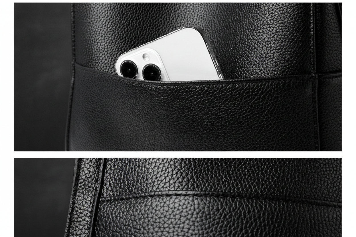 vue de la poche avant du sacs cabas Elégance intemporel