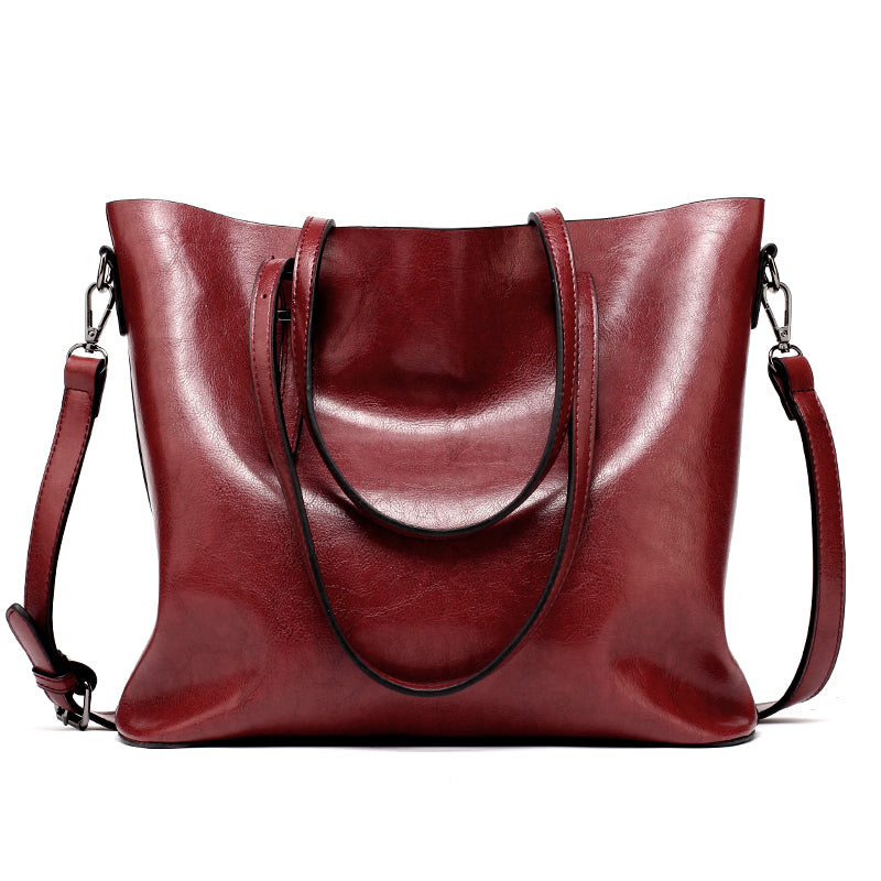 Sacs cabas élégance similicuir couleur rouge avec doublure polyester