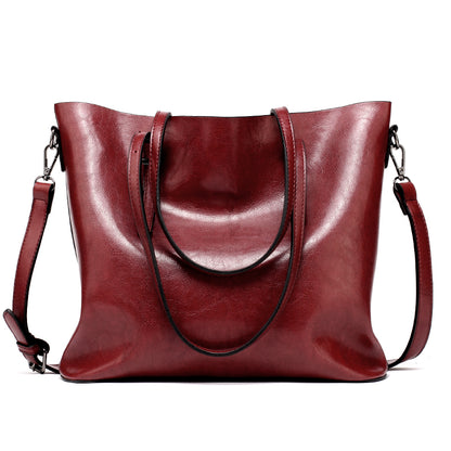 Sacs cabas élégance similicuir couleur rouge avec doublure polyester